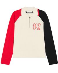 Palm Angels - X Formula 1 Racing Knit Polo Zip Sweater - Lyst