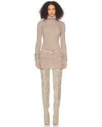 helsa lauren mini knit dress Helsa Lauren Mini Knit Dress in Beige