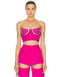 Area - Crystal Watermelon Cup Bustier - Lyst