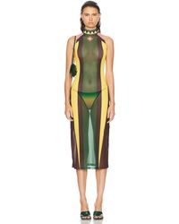 Casablancabrand - Printed Mesh Dress - Lyst