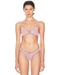 Fleur du Mal - Sabrina Mesh Demi Bra - Lyst
