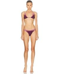 Oséree - Double Mesh Rose Two Piece Bikini Set - Lyst