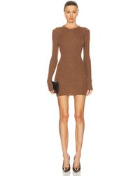 Wardrobe NYC - Ribbed Long Sleeve Dress Mini - Lyst