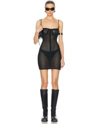 Alexander Wang - Mini Dress With Leather Bust - Lyst