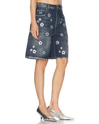 Marc Jacobs 'sequin Daisy Wide Leg' Bermuda Shorts in Blue