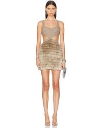 PATBO - Metallic Fringe Cut-out Mini Dress - Lyst