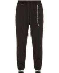 MASTERMIND WORLD Colour Ribbed Track Trousers - Black