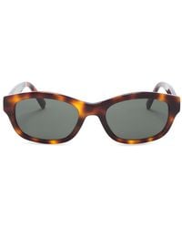Saint Laurent - Monogram Ysl Triangle Rectangular Sunglasses - Lyst
