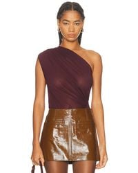Atlein - Asymmetric Draped Bodysuit - Lyst