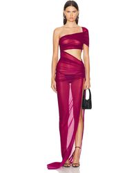 Atlein - Draped One Shoulder Gown - Lyst
