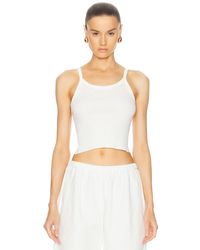 ÉTERNE - Cropped Rib Tank Top - Lyst