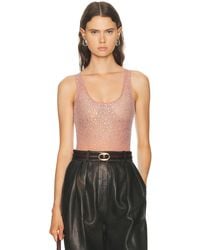 Alex Perry - Crystal Mesh Bodysuit - Lyst