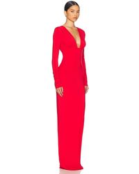 Helsa Slinky Jersey Sarong Maxi Dress in Red | Lyst
