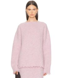Jil Sander - Boat Neck Frayed Edge Sweater - Lyst