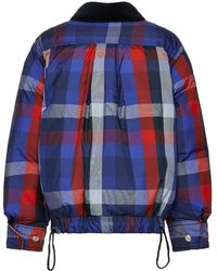 Sacai Plaid Knit Pullover for Men | Lyst