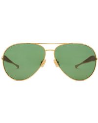 Bottega Veneta - Sardine Aviator Sunglasses - Lyst