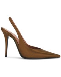 AMINA MUADDI - Anok 105 Satin Sling Pump - Lyst