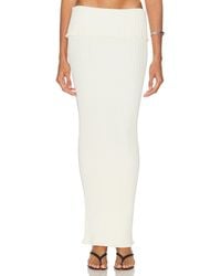 SAME - Ribbed Knit Maxi Skirt - Lyst