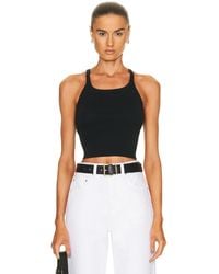 ÉTERNE - Cropped Rib Tank Top - Lyst