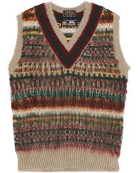 Beams Plus - Gim Cricket Fair Isle Vest British Wool 5g - Lyst