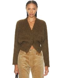 R13 - Split Hem Ribbed Cardigan - Lyst
