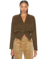 R13 - Split Hem Ribbed Cardigan - Lyst