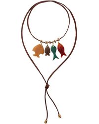 Eliou - Fish Charm Wrap Necklace - Lyst