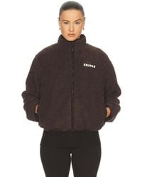Skims - Teddy Boxy Zip Up Jacket - Lyst