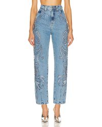 PATBO - Hand Beaded Straight Leg Jean - Lyst