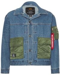 Alpha Industries - Denim Jacket - Lyst