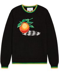 Casablancabrand - Orange Intarsia Sweater - Lyst