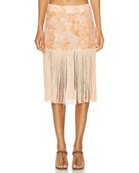 Adriana Degreas - Bulles De Mer Fringes Mini Skirt - Lyst