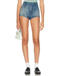Helsa - Denim Micro Short - Lyst