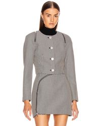 Alexander Wang Curved Zipper Jacket - Grau