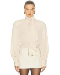 ROWEN ROSE - Tie Neck Blouse - Lyst