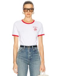 Sporty & Rich - Beverly Hills Crest Soft Ringer Tee - Lyst