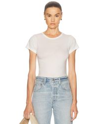 ÉTERNE - Fitted Crewneck Short Sleeve Top - Lyst