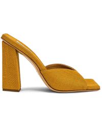 Save 35% Gia Borghini Leather Yellow Gia 7 75mm Mules in Natural Womens Heels Gia Borghini Heels 