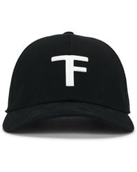 Tom Ford - Canvas And Smooth Leather Cap - Lyst