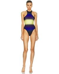 The Attico - Shaded Printed One Piece Swimsuit - Lyst