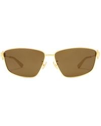 Bottega Veneta - New Triangle Metal Sunglasses - Lyst