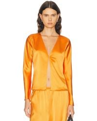 Leset - Barb Button Long Sleeve Top - Lyst