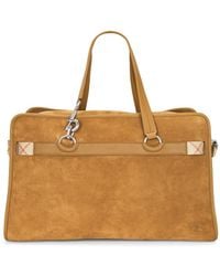 Burberry - Suede B Clip Weekend Bag - Lyst
