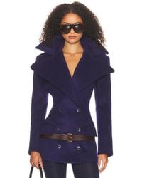Helsa - The Dramatic Collar Peacoat - Lyst