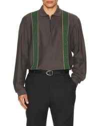 Palmes - Society Long Sleeve Zip Polo - Lyst