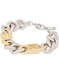 Givenchy - 4g Golden Silvery Chain Large Bracelet - Lyst