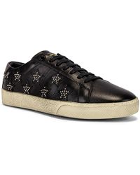 Saint Laurent Court Classic Studded California Sneakers - Schwarz