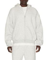 Skims - Fleece Lounge Relaxed Zip Up Hoodie - Lyst