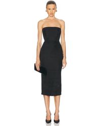 Alex Perry - Suede Midi Dress - Lyst