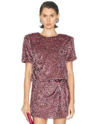 Area - Sequin T-shirt - Lyst